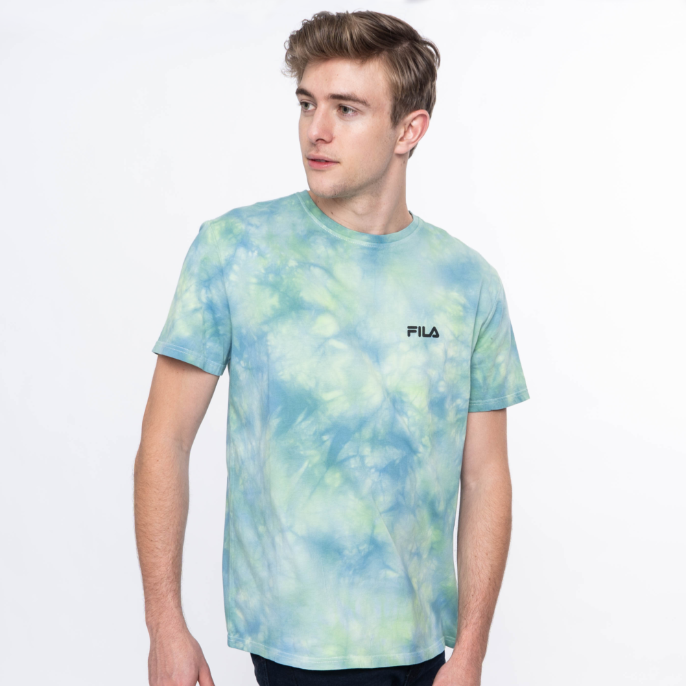 Camisetas Manga Corta Fila Hombre Verde / Azules - Mono Noose Tie Dye - España 418965KWA